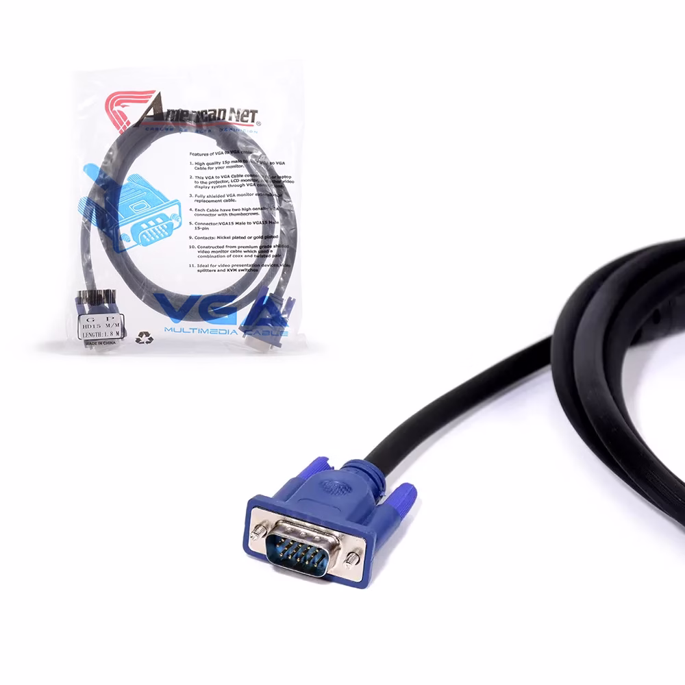 Cable VGA M American NET GP   Cable VGA de  Metros   Cabeza Azul   Filtro de Ferrita   Reforzado   American NET GP   Cable RGB de  Metros con Filtro de Ferrita   Mini Coaxial RGB reforzado   American NET GP   Cable VGA M