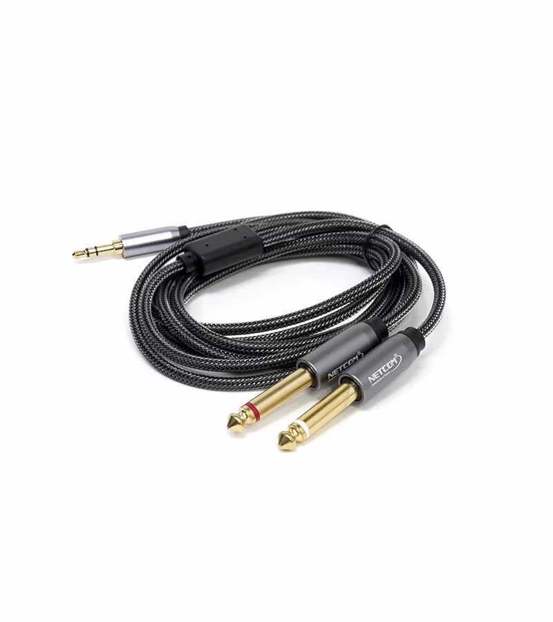 Cable Adaptador Plug mm Estéreo a  Plug mm  Mono Netcom PE RS