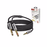 Cable de Audio MiniPlug 3.5mm a 2 Plug Netcom PE-RS0109 Cable de Audio Jack 3.5mm a 2 Plug 1/4, Cable Adaptador Plug 3.5mm Estéreo a 2 Plug 6.35mm 1/4" Mono Netcom PE-RS0109, Cable Audio MiniPlug a 2 Plug 6.35mm de 1.8 Metros NETCOM PE-RS0502: Conecta tu Laptop o Celular a Sonido Profesional