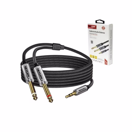 Cable de Audio MiniPlug mm a  Plug Netcom PE RS Cable de Audio Jack mm a  Plug  Cable Adaptador Plug mm Estéreo a  Plug mm  Mono Netcom PE RS Cable Audio MiniPlug a  Plug mm de  Metros NETCOM PE RS Conecta tu Laptop o Celular a Sonido Profesional