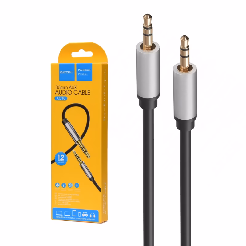 Cable de Audio MiniPlug Daycell AC |  Metros | Conector Gold Plated