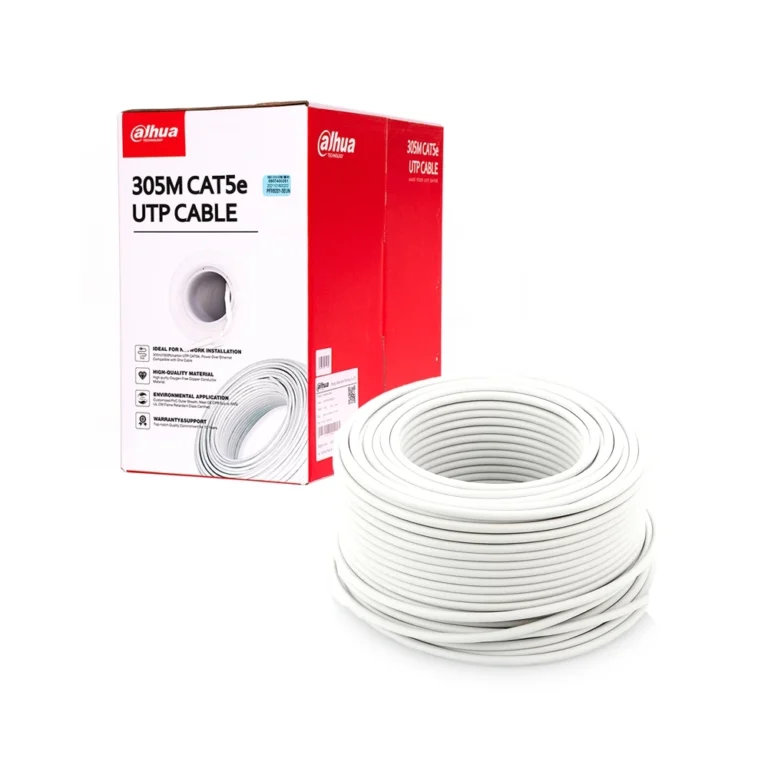 Cable de Red Cat5e de 305M Dahua PFM920I-5EUN Cable UTP Cat5E de Puro Cobre con 305Mts - Color Gris Claro Dahua PFM902I-5EUN