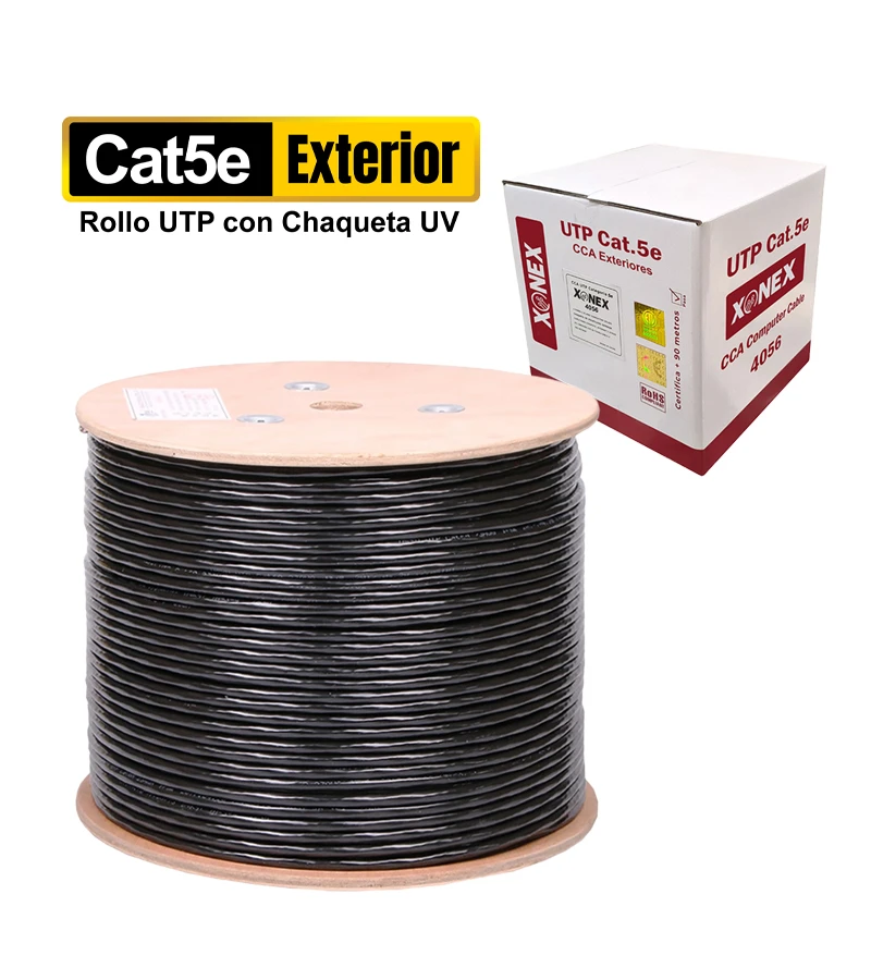 XONEX 4056 UTP CAT5E Exterior | Cable de Red Cat5e para Exteriores