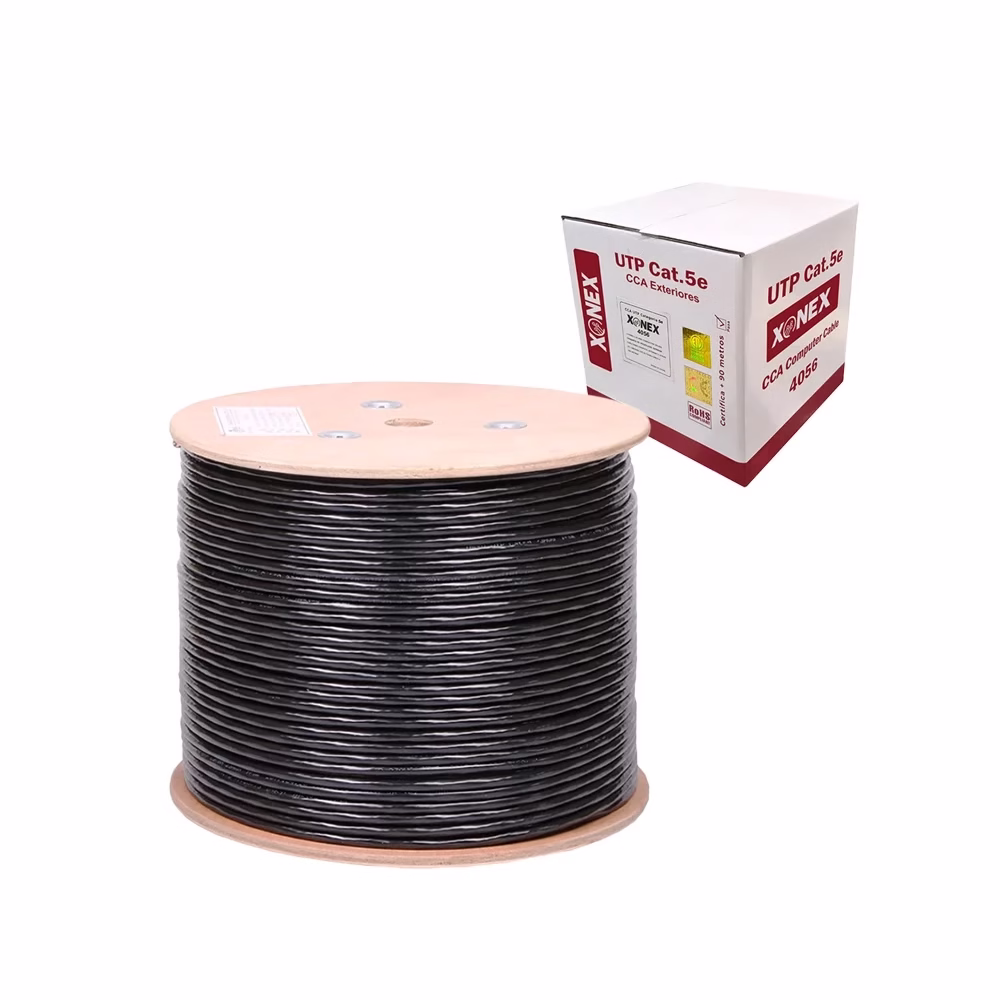 Cable de Red Cate para Exterior XONEX  XONEX  UTP CATE Exterior | Cable Cate para Exterior con Chaqueta UV Resistente de  metros