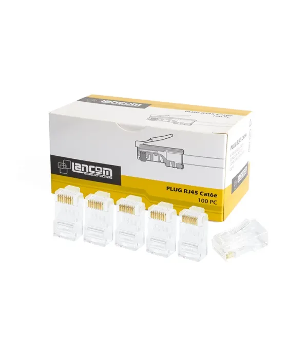 Conector RJ45 Cat6E Lancom ZZ-YKZ-PRJ6-LCM caja de 100pz, Plug RJ45 Cat6