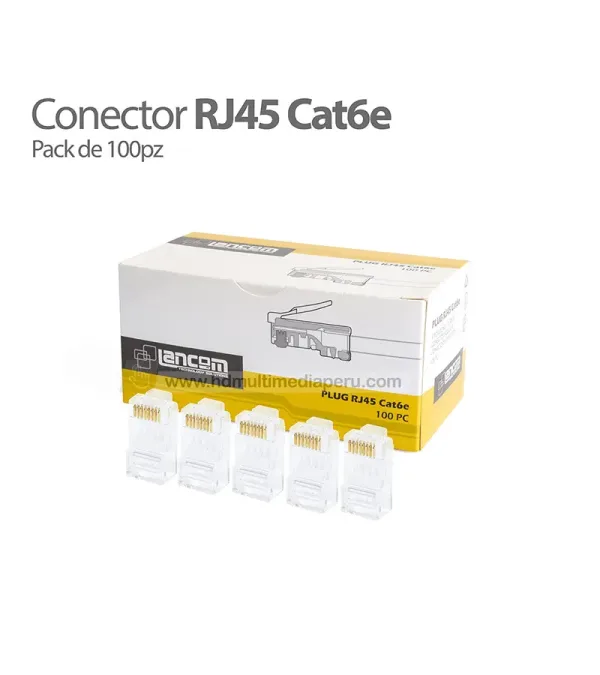 Conector RJ45 Cat6E Lancom ZZ-YKZ-PRJ6-LCM caja de 100pz, Plug RJ45 Cat6