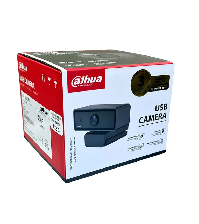 UZ3 Cámara Web Full HD 1920x1280 pixeles Dahua DH-UZ3,  WebCam con Doble Micrófono y Lente Full HD 1080p