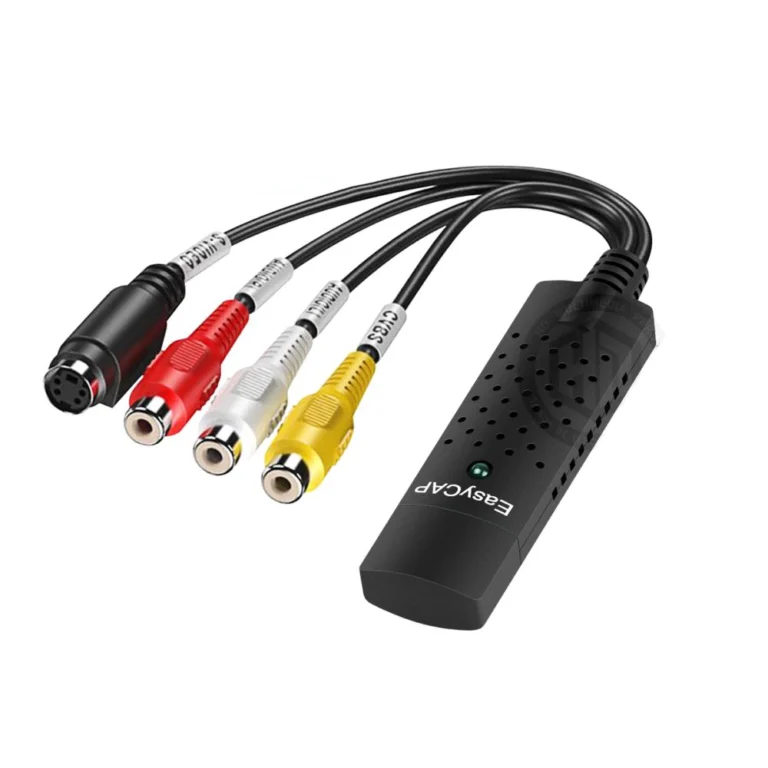 Capturador de Video RCA EASYCAP - American NET GP-246E Adaptador Convertidor de RCA a USB 2.0, Capturador para Video y Audio Análogo, Capturador de Video para DVD
