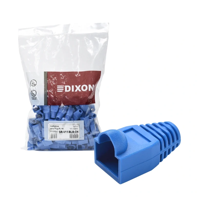 Capucha para Cable de RED Dixon SR-V11: Protege tus conexiones Pack de 100 Capucha Cerrada para Conector Plug RJ45 Cat5e o Cat6  Dixon SR-V11