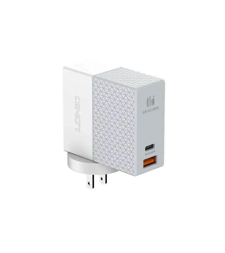 Cargador Rápido para Celular de 65W Ldnio A2620C Cargador Rápido para Celular, Tableta, Laptop de 65W con tecnología PD - Ldnio A2620C