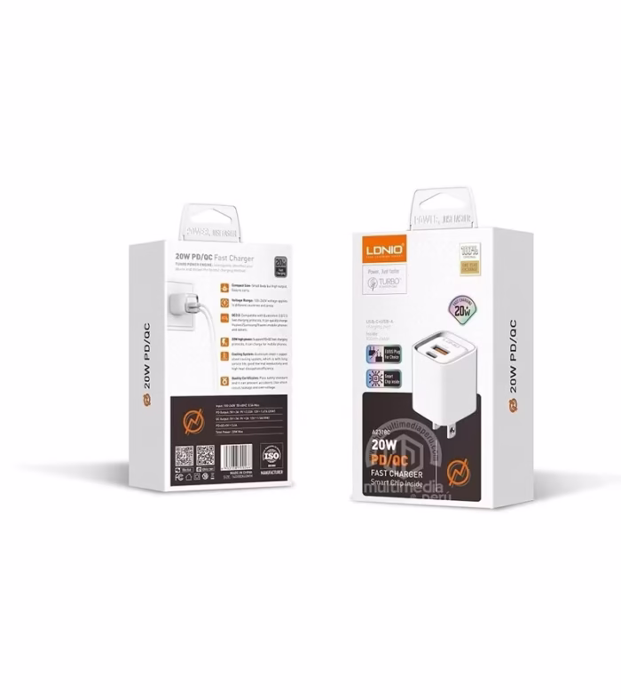 Cargador Rápido para Iphone LDNIO AC PDQC W Cargador de Pared de Carga Rápida a W PDQC para iphone   Ldnio AC