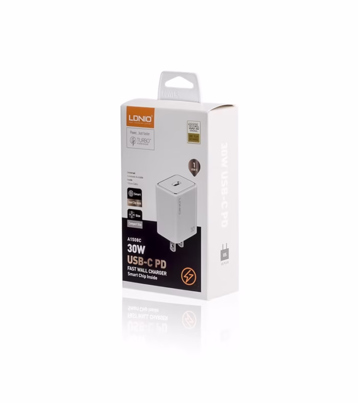 Cargador USB C de Carga Rápida W Lightning Ldnio AC Cargador Rápido de W con Conector USB C y Cable Lightning de  metro   Ldnio AC