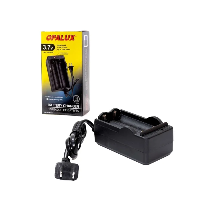Cargador de Baterías 18650 LI-ION Opalux OP-M18650 Cargador de Pilas 18650, Cargador para Baterías LI-ION 18650