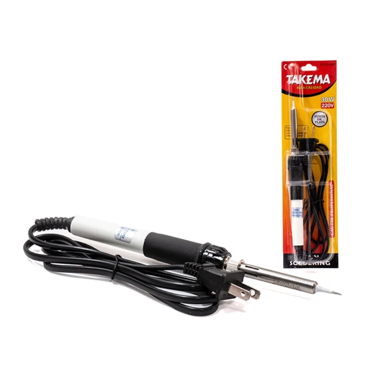 Cautín de 30W - Soldador de Estaño Punta de Plata Takema ZD-23-30W Soldador de Estaño tipo Lápiz de 30W con Punta de Plata TAKEMA ZD-23/30W, Cautín con Punta de Plata TAKEMA ZD-23 30W
