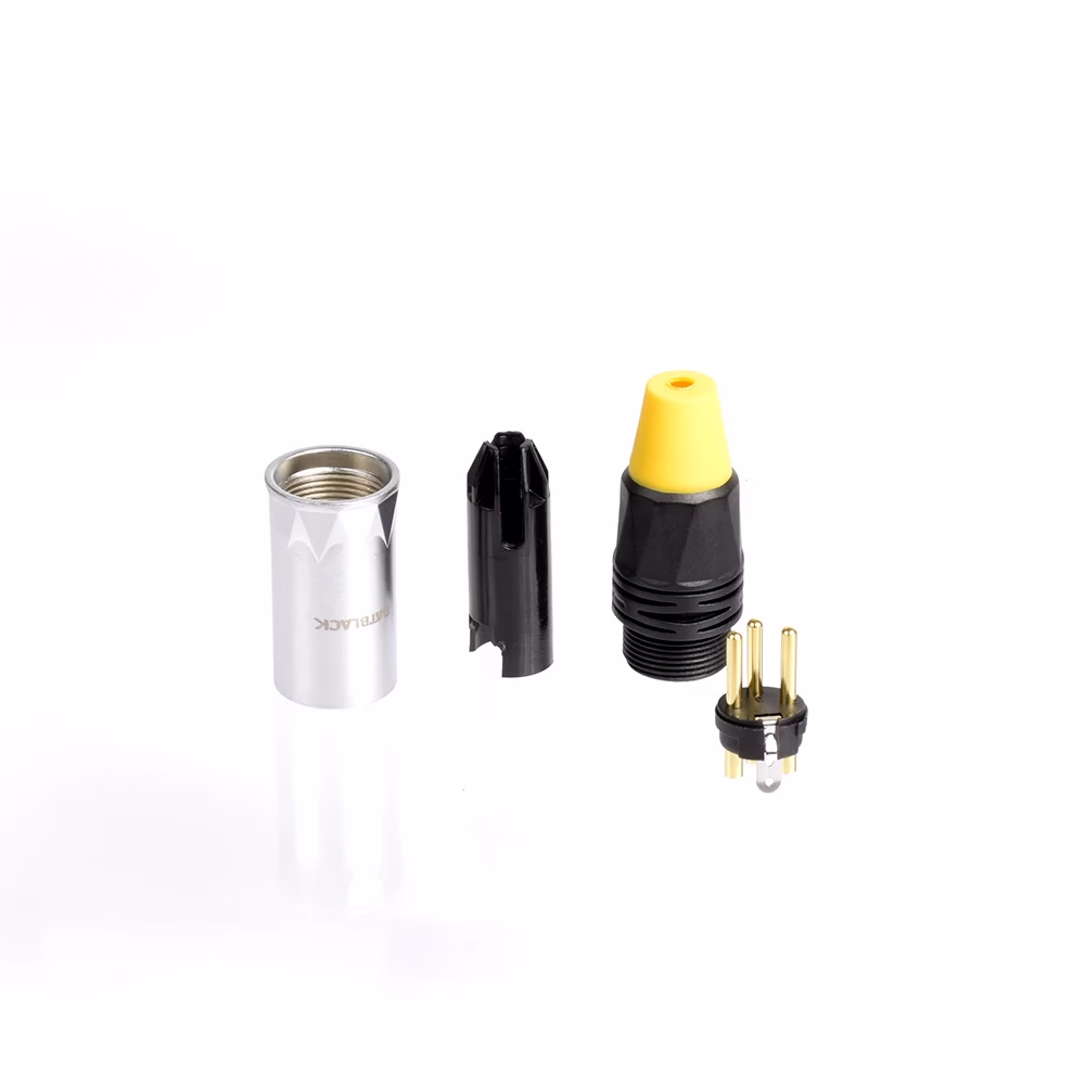 Conector Canon XLR Macho BatBlack LA M Conector Canon de  Pin Macho   BatBlack