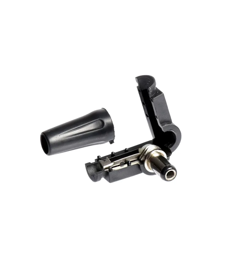 Conector DC para Cámara de Seguridad con Punta de 5.5mm x 2.5xx en 90 Grados AD-DC55x25