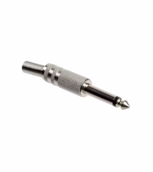 Jack Plug Mono de 6.35mm Conector de Audio Plug Macho para Soldar High Full Max ZZ-A-6.3M-M, Conector Plug Monoaural 6.35mm (1/4") Metálico para Soldar High Full Max Modelo ZZ-A-6.3M-M en HD Multimedia PERU SAC