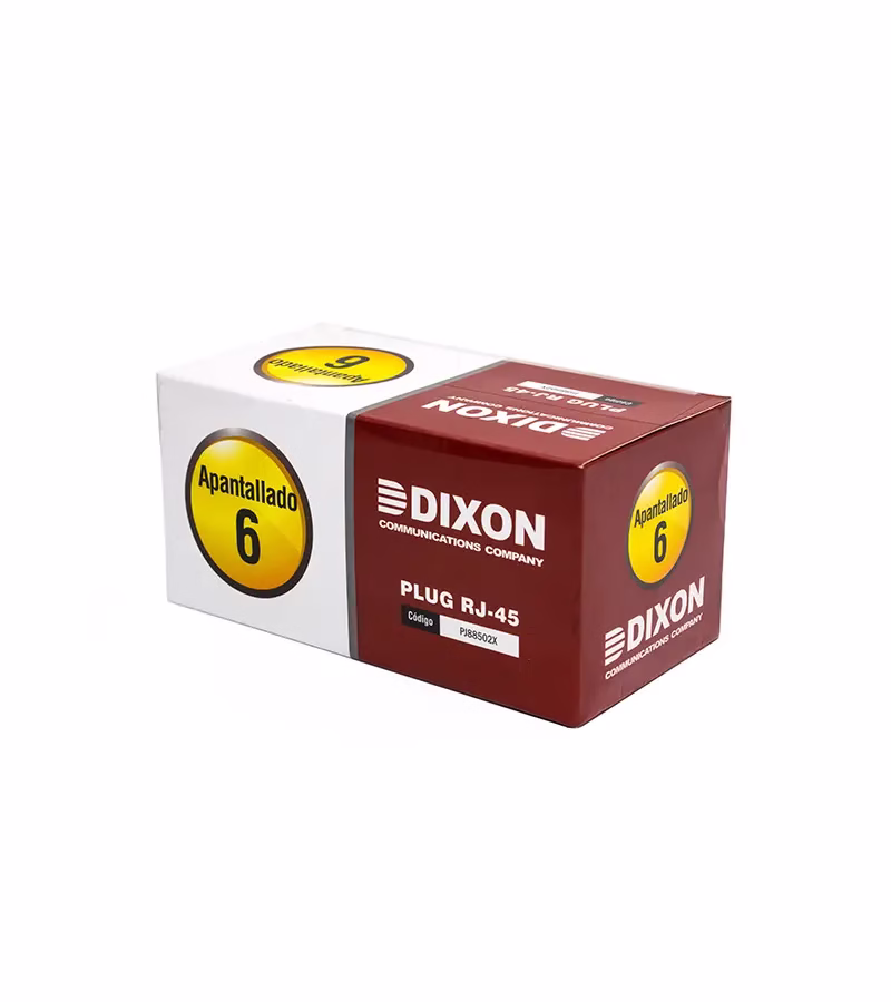 Conector RJ45 Cat6 Apantallado DIXON PJ88502X Pack de 100 Unidades__01 HD Multimedia PERU SAC Conector RJ Cat Apantallado DIXON PJX Pack de Unidades