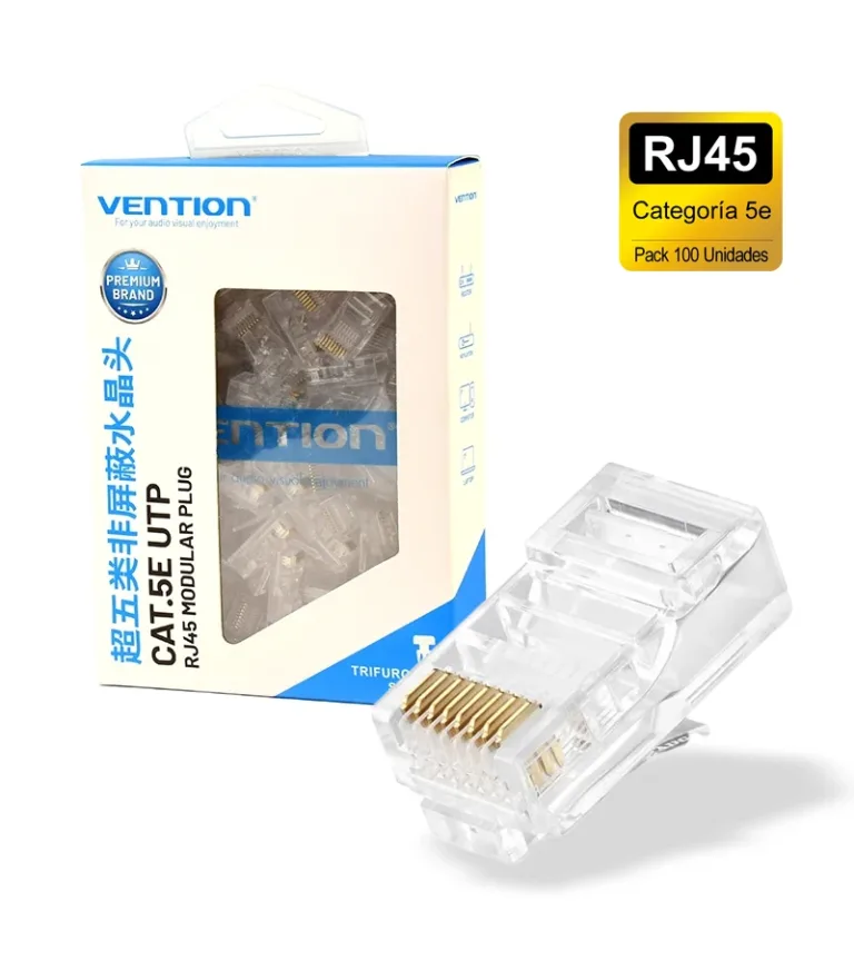 Pack de 100 Unidades de Conector RJ45 cat5e Vention