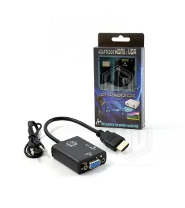 Adaptador HDMI a VGA Delcom DA-HVG01, Cable Convertidor de HDMI a VGA FullHD 1080p Delcom