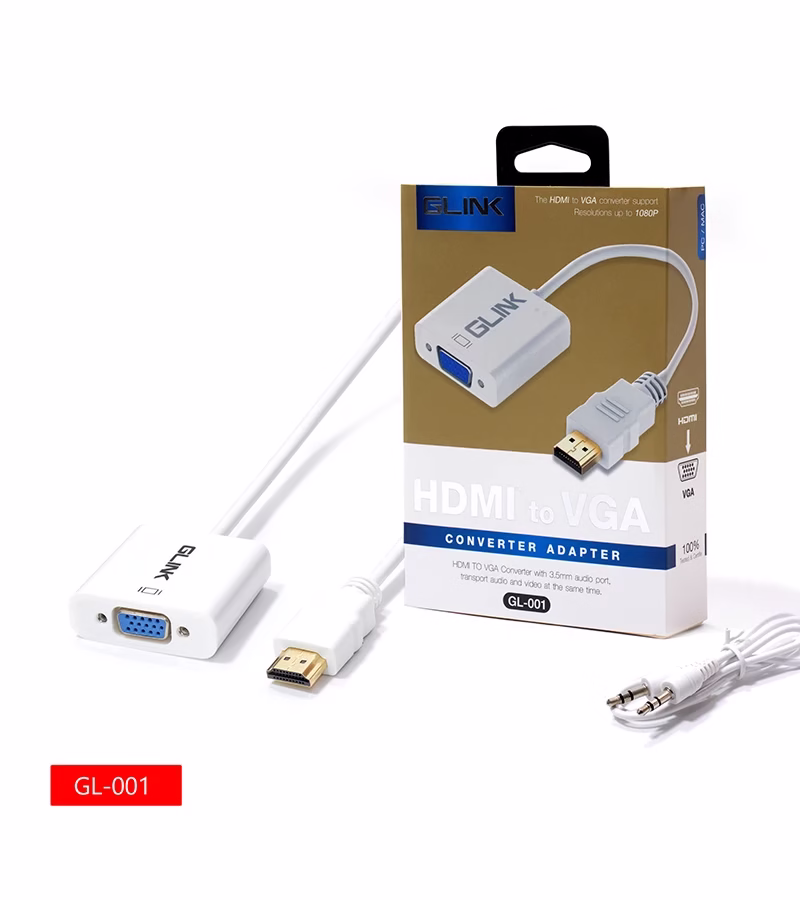 Convertidor HDMI a VGA Glink GL  Cable Adaptador HDMI a VGA