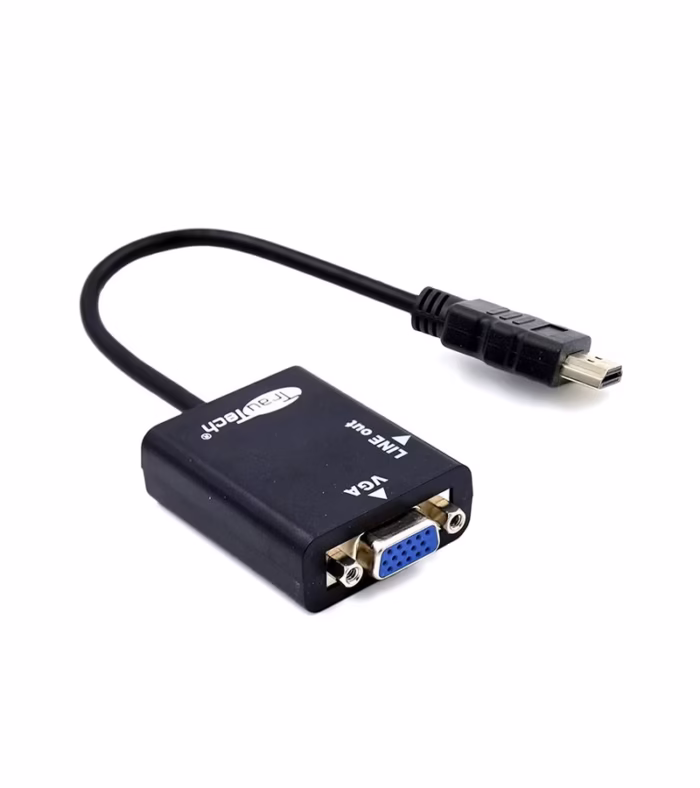 Convertidor HDMI a VGA Trautech PE DP  Adaptador Activo de Alta Resolución  Adaptador HDMI a VGA Trautech PE DP Conversor de HDMI a VGA  HD Multimedia PERU SAC