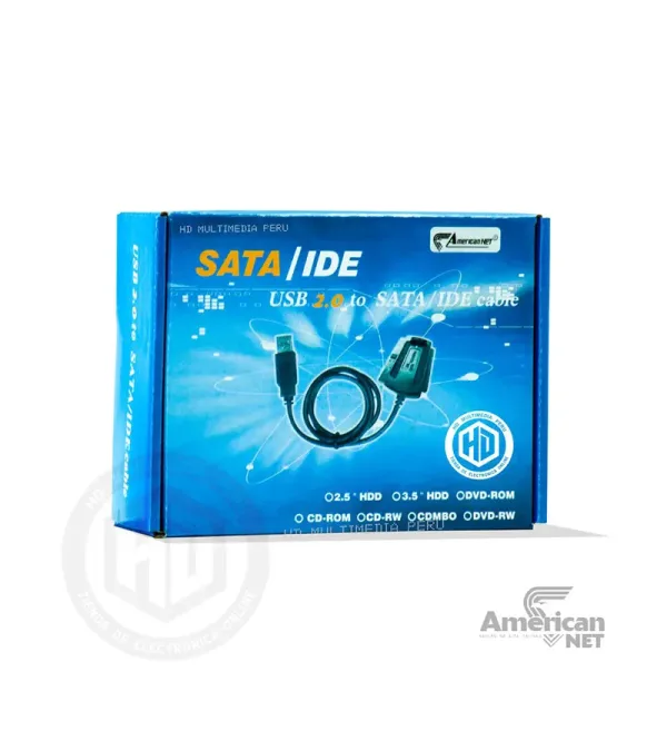 Convertidor IDE SATA a USB 2.0 American NET GP-155-ISU, Convertidor IDE/SATA a USB 2.0