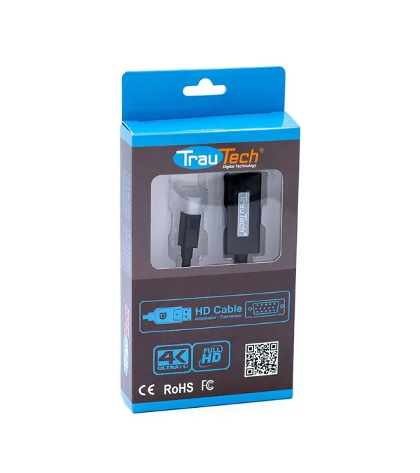 Adaptador Mini-DP a HDMI Full HD 1080p, Cable Adaptador Mini-DisplayPort a HDMI Full HD 1080p | 1920 x 1280 pixeles | Mini DP a HDMI | Trautech