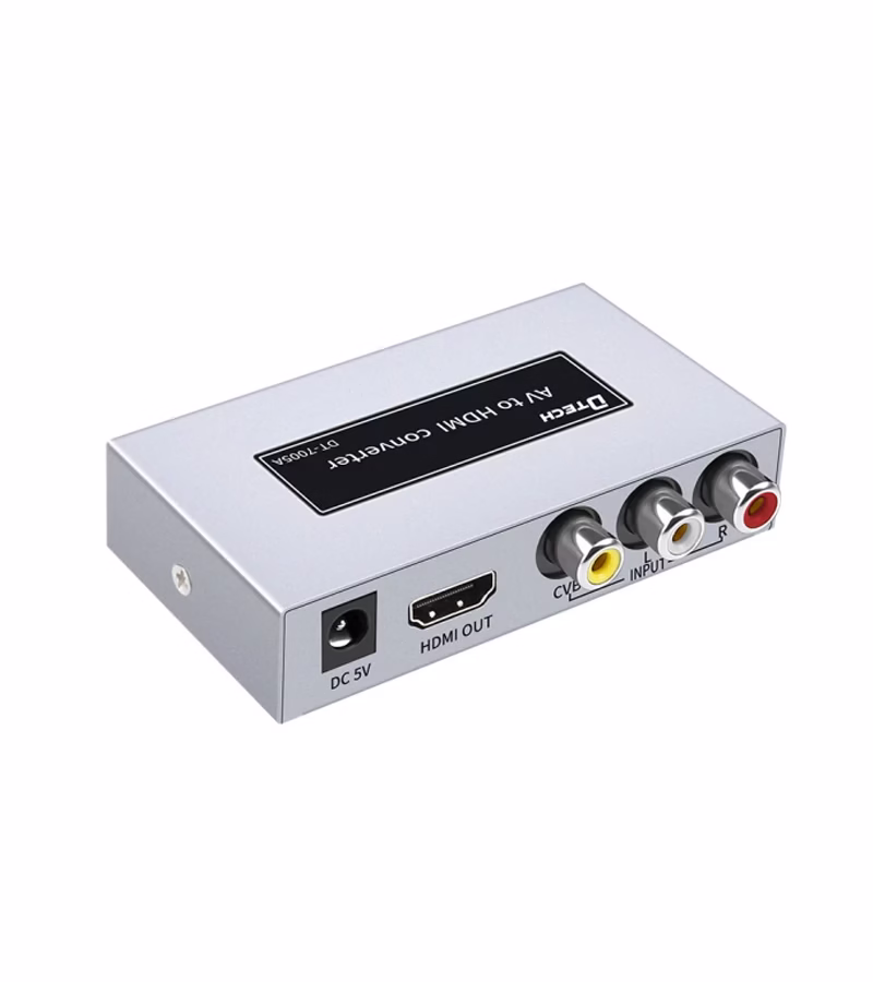 RCA a HDMI Adaptador Convertidor de Video y Audio Análogo a HDMI Digital Dtech GP DTA