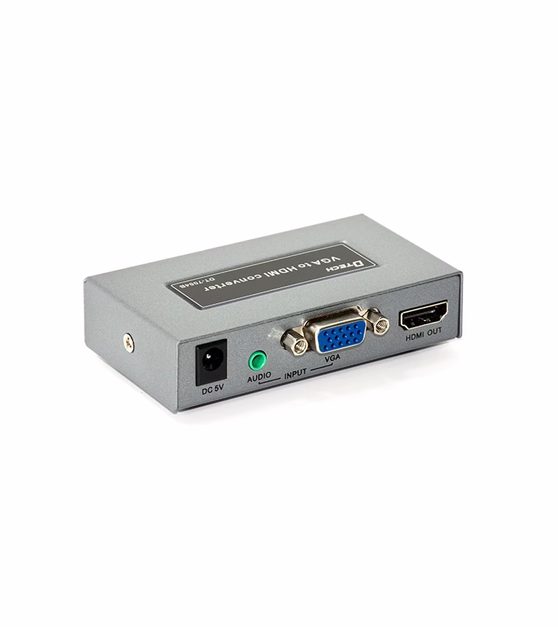 Adaptador VGA a HDMI Activo con Audio y Video Dtech GP DTB Conversor de VGA Análogo  Audio a HDMI Full HD p