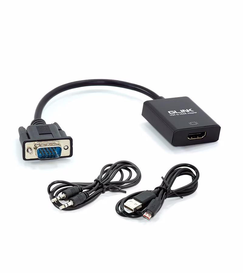 Convertidor VGA a HDMI Glink GL  Cable Adaptador de VGA a HDMI
