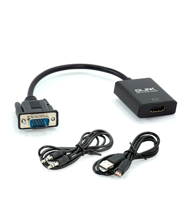 Convertidor VGA a HDMI Glink GL-009, Cable Adaptador de VGA a HDMI