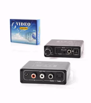 Convertidor de Audio Óptico a Análogo High Full Max DA  Control de Volúmen con Salida de Jack Estéreo