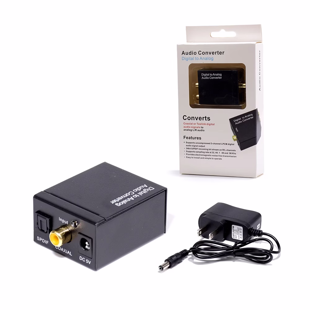 Convertidor de Audio Óptico a RCA American NET GP  RCA Toslink a RCA | Convertidor de Audio Digital a Análogo Convertidor de Audio Óptico a RCA American NET GP  RCA SPDIF a RCA