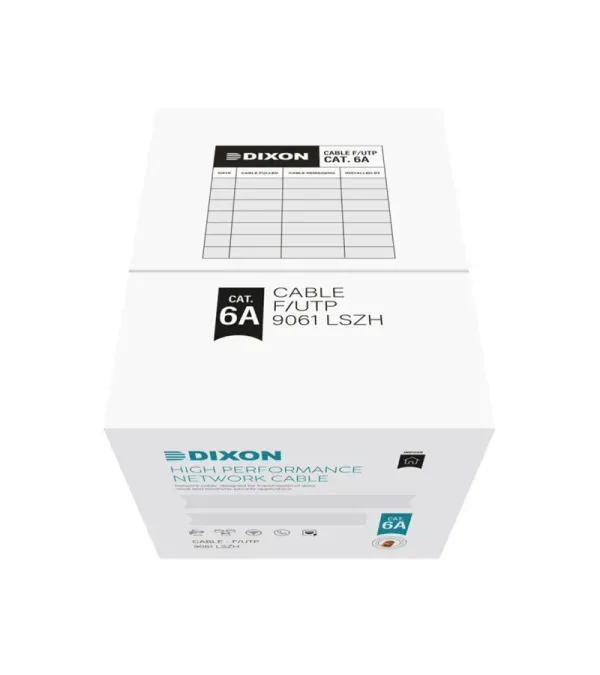 Dixon 9061 Cat6a Cable STP Chaqueta LSZH - Color Blanco