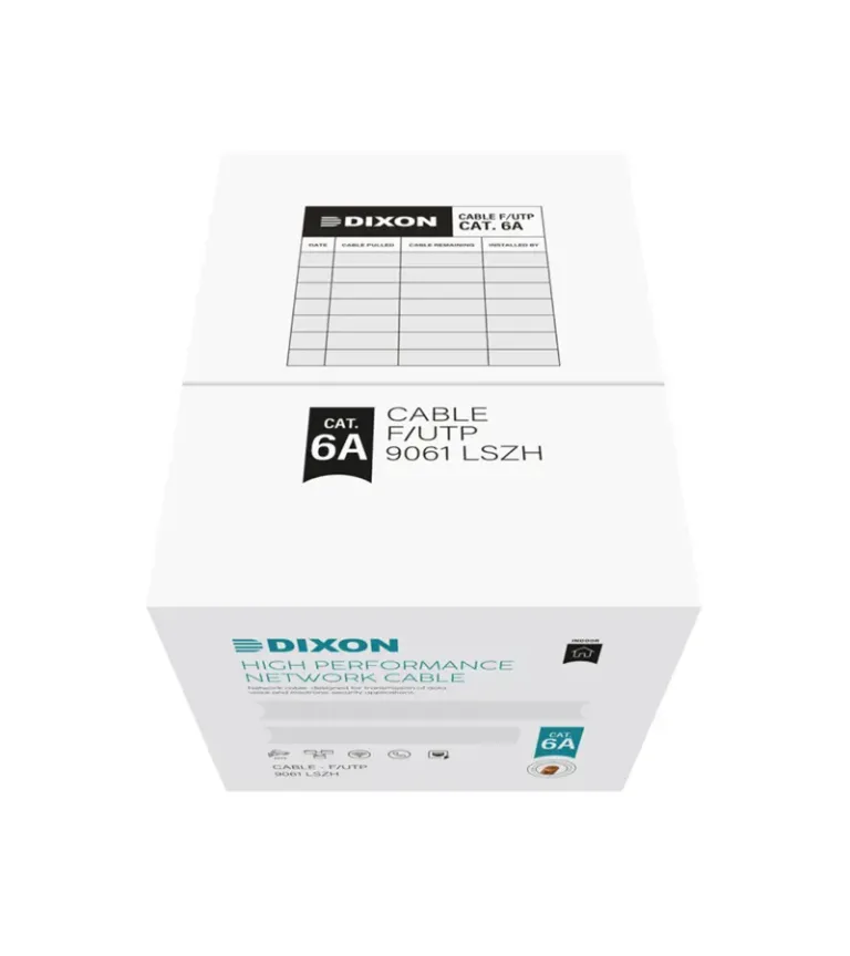 Dixon 9061 Cat6a Cable STP Chaqueta LSZH - Color Blanco
