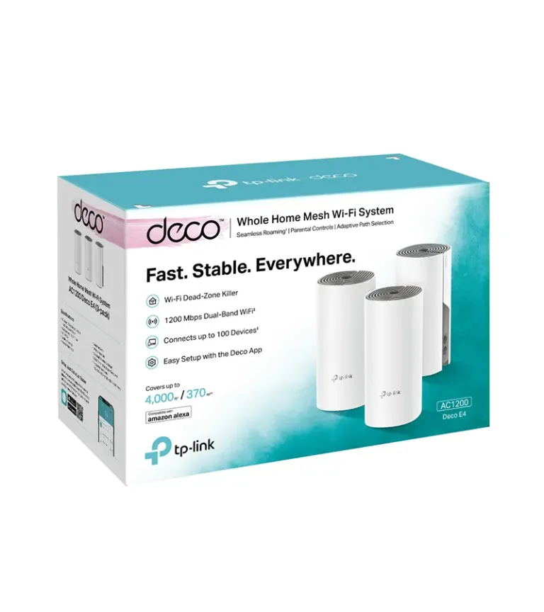 Deco E4 pack de 3 TP-Link Sistema Inalámbrico Mesh AC1200