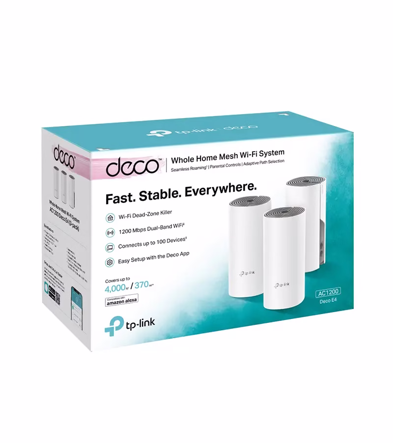 Deco E4 pack de 3 TP Link Sistema Inalámbrico Mesh AC1200__02 HD Multimedia PERU SAC Deco E pack de TP Link Sistema Inalámbrico Mesh AC