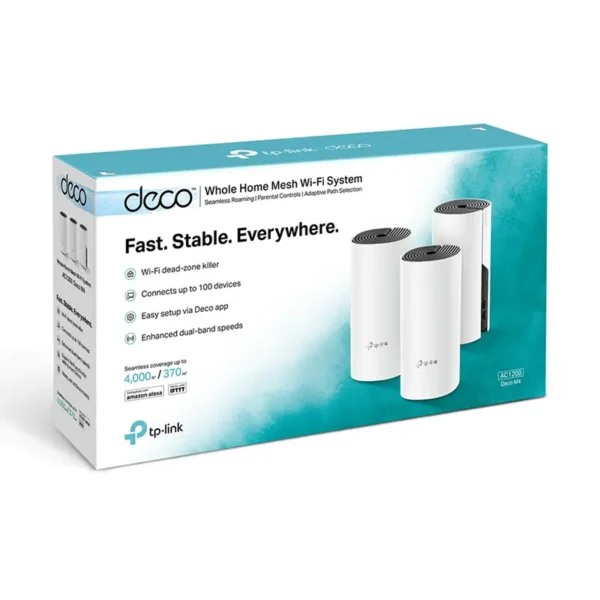 Deco M4 Pack de 3 TP-Link Sistema Inalámbrico WiFi Mesh AC1200