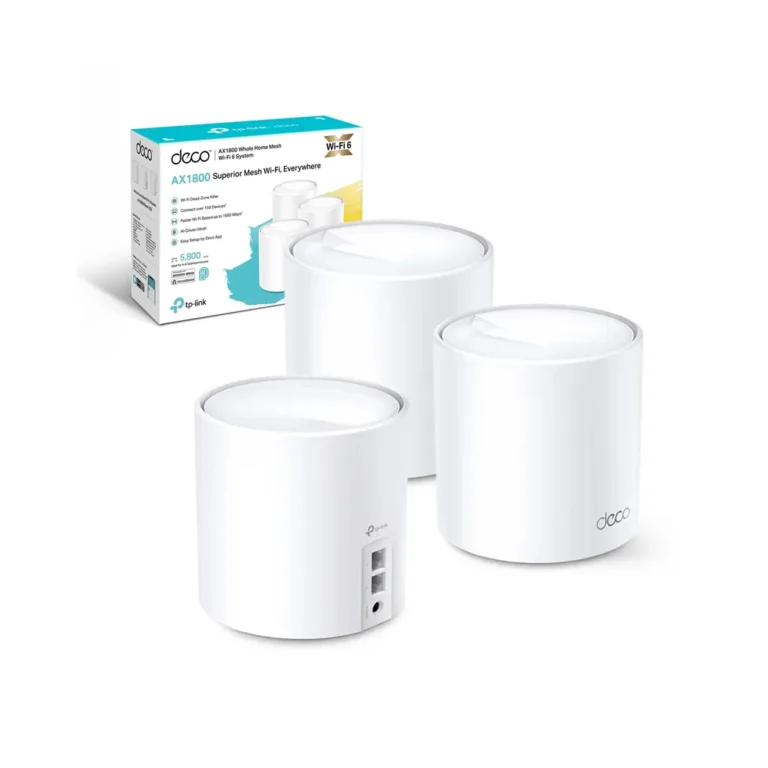 Deco X20 Pack-3 Sistema Inalámbrico Mesh Wi-Fi 6 AX1800 TP-Link Deco X20 Pack-3 | Sistema Wi-Fi 6 Mesh | AX1800 | AC1800 | TP-Link, Sistema MESH con WiFi6 | DECO X20 Pack -3| TP-Link, Sistema Wi-Fi 6 Mesh para toda la casa AX1800