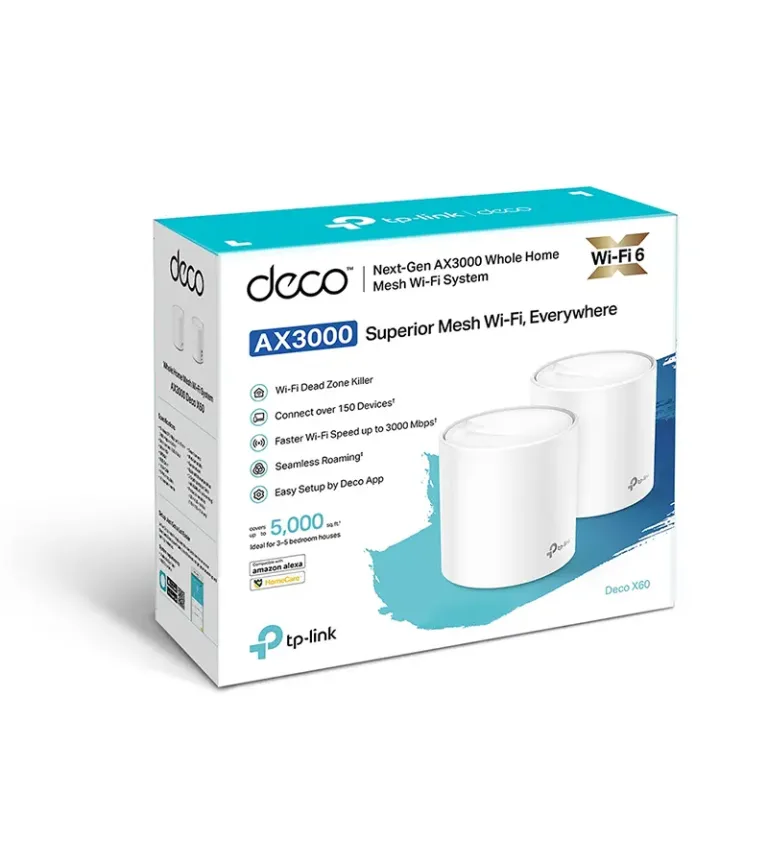Deco X60 Pack de 2 TP-Link Sistema Inalámbrico Mesh AX3000