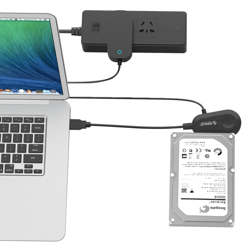 USB a SATA | Adaptador USB 3.0 a Sata III - Equipo con Fuente de 12v2A, soporta hasta 10Tb | ORICO 35UTS