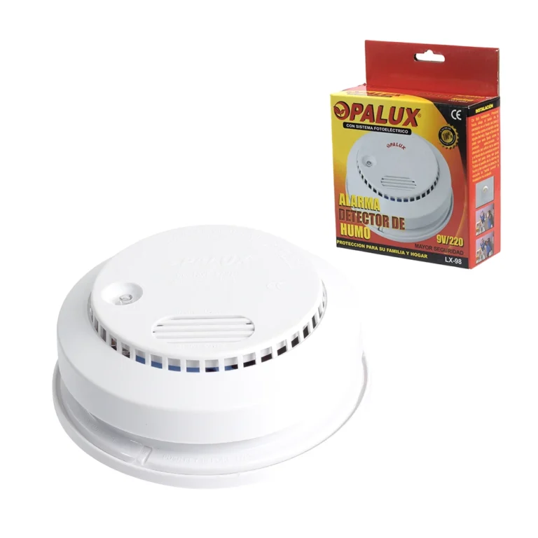 Detector de Humo Opalux LX-98 Detector de Humo para Montaje en Techo - Opalux LX-98, Sensor de Humo con Alarma Sonora integrada