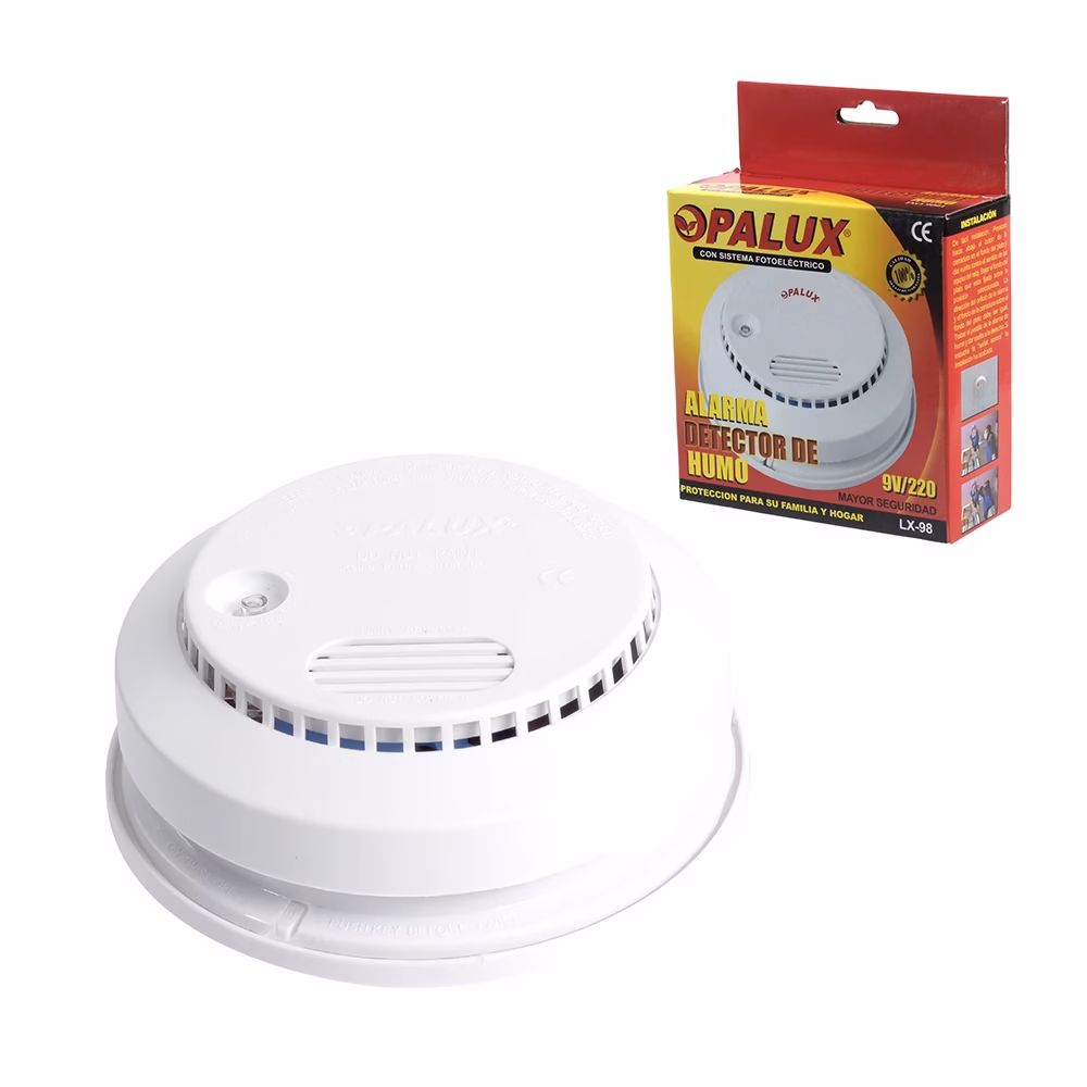 Detector de Humo Opalux LX  Detector de Humo para Montaje en Techo   Opalux LX  Sensor de Humo con Alarma Sonora integrada