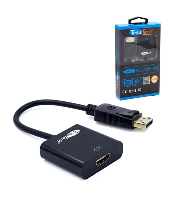 Cable Adaptador DisplayPort a HDMI Trautech PE-DP0092 Full HD 1920x1280 Pixeles