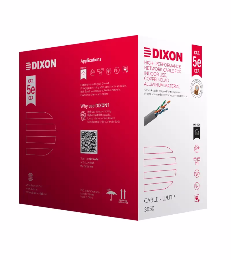 Dixon  Cable de Red Cate CCA   Mts Chaqueta PVC