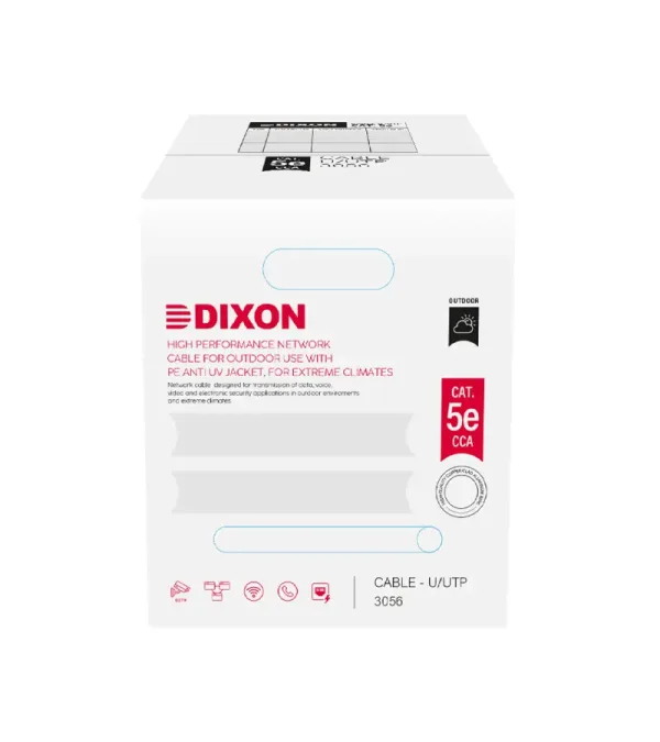 Dixon 3056 Cable UTP Cat 5E CCA para Exterior con UV