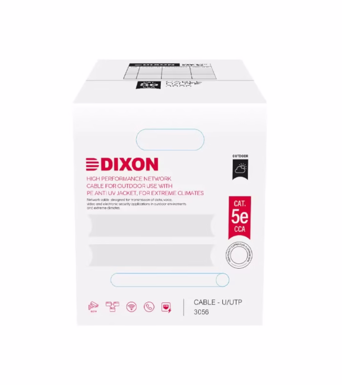 Dixon  Cable UTP Cat E CCA para Exterior con UV