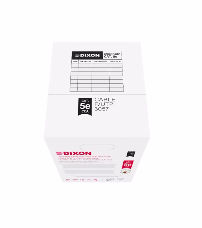 Dixon  Cable FTP Cat E CCA para Exterior con Chaqueta UV