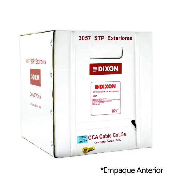 Dixon 3057 Cable FTP Cat 5E CCA para Exterior con Chaqueta UV